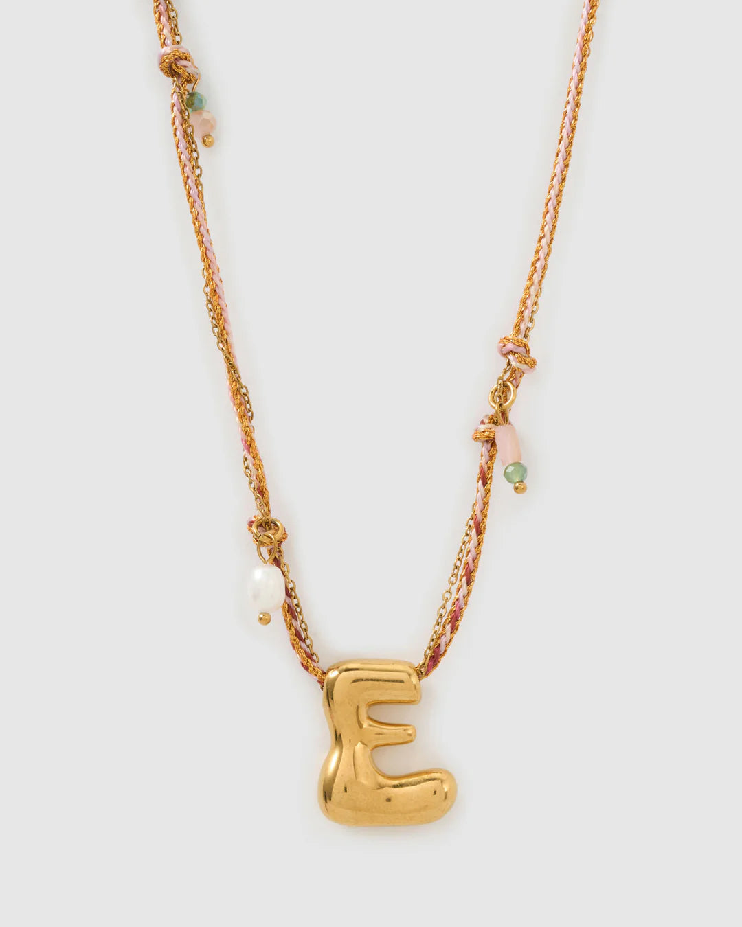 PRE ORDER Bubble Letter Necklace Blush