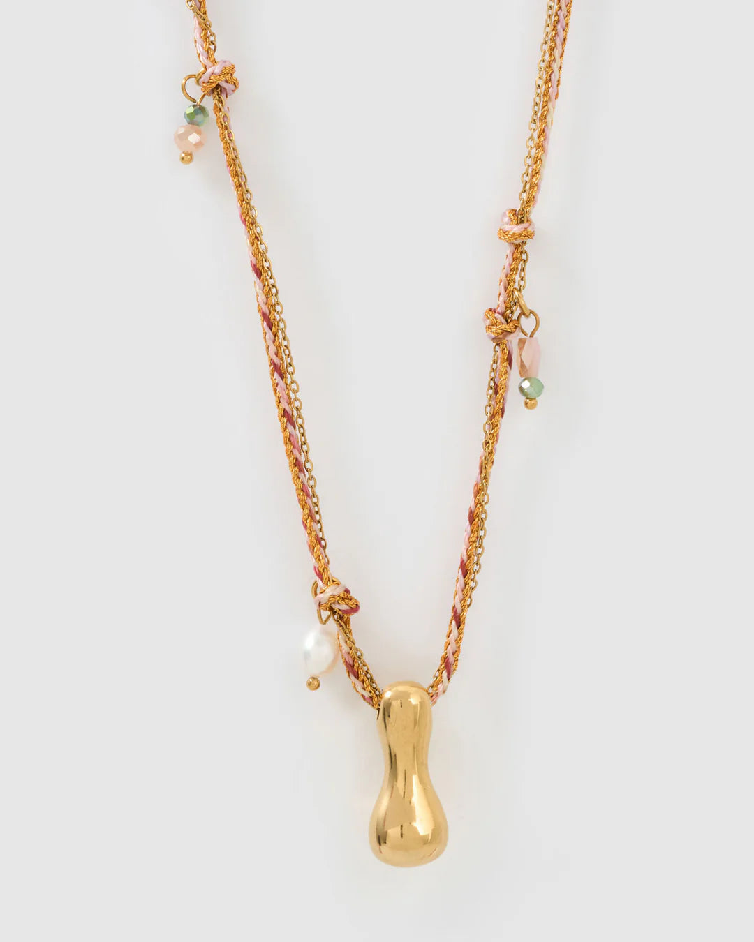PRE ORDER Bubble Letter Necklace Blush