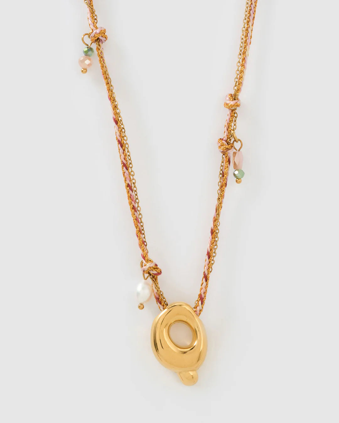 PRE ORDER Bubble Letter Necklace Blush