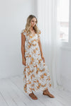 Evvai Dress - Cream/Peach Floral