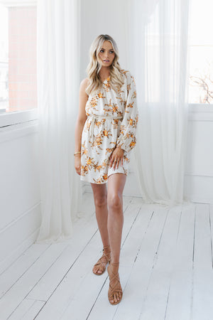 Olla Dress - Cream/Peach Floral