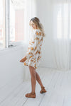 Olla Dress - Cream/Peach Floral