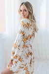 Olla Dress - Cream/Peach Floral