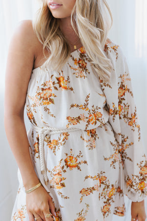 Olla Dress - Cream/Peach Floral