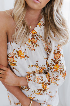 Olla Dress - Cream/Peach Floral