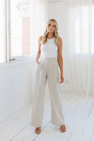 Pazzo Pants - Oatmeal Linen