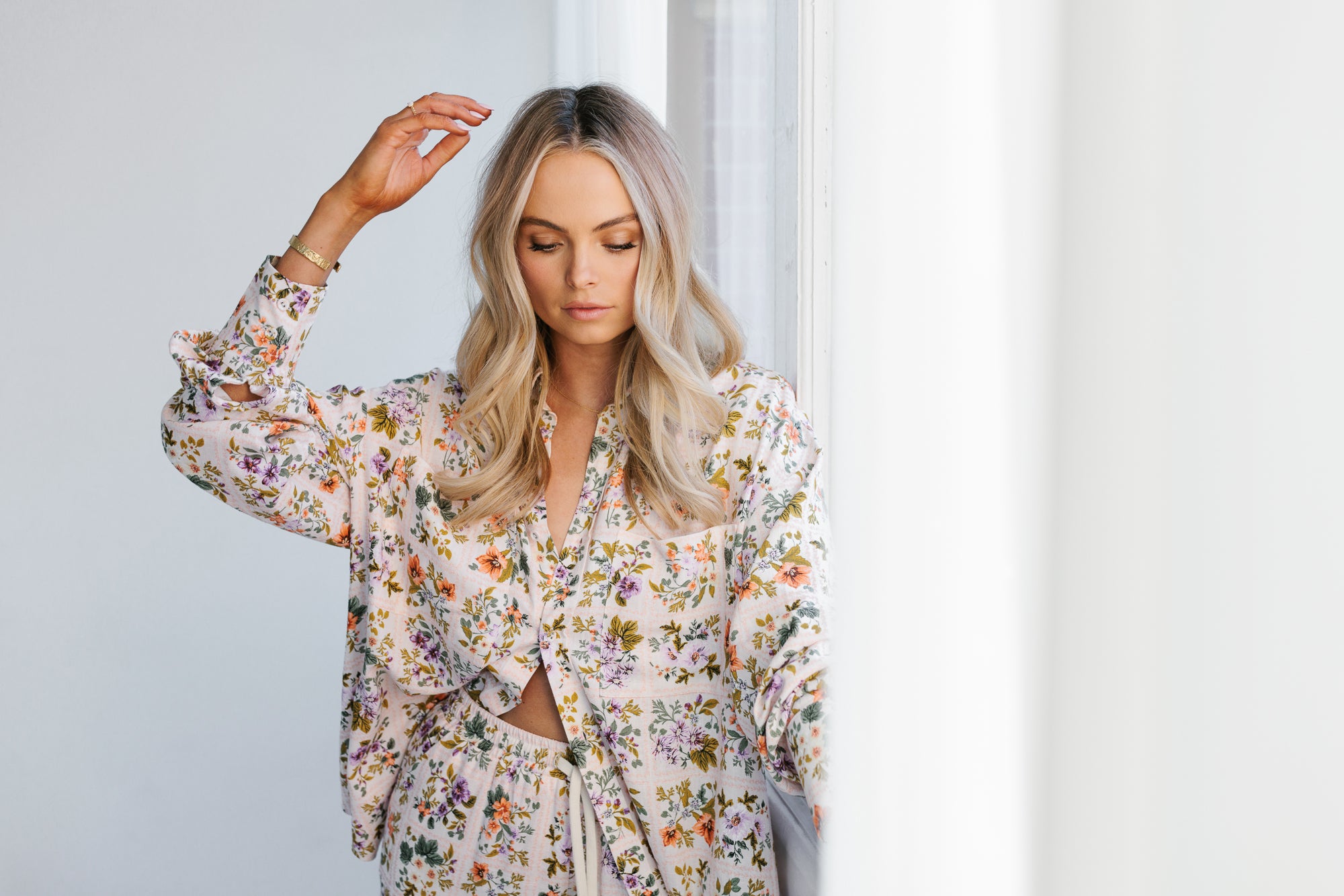Rhea Shirt Floral Tile