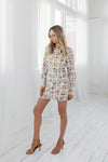 Molto Mini Dress - Floral Tile