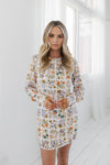 Molto Mini Dress - Floral Tile