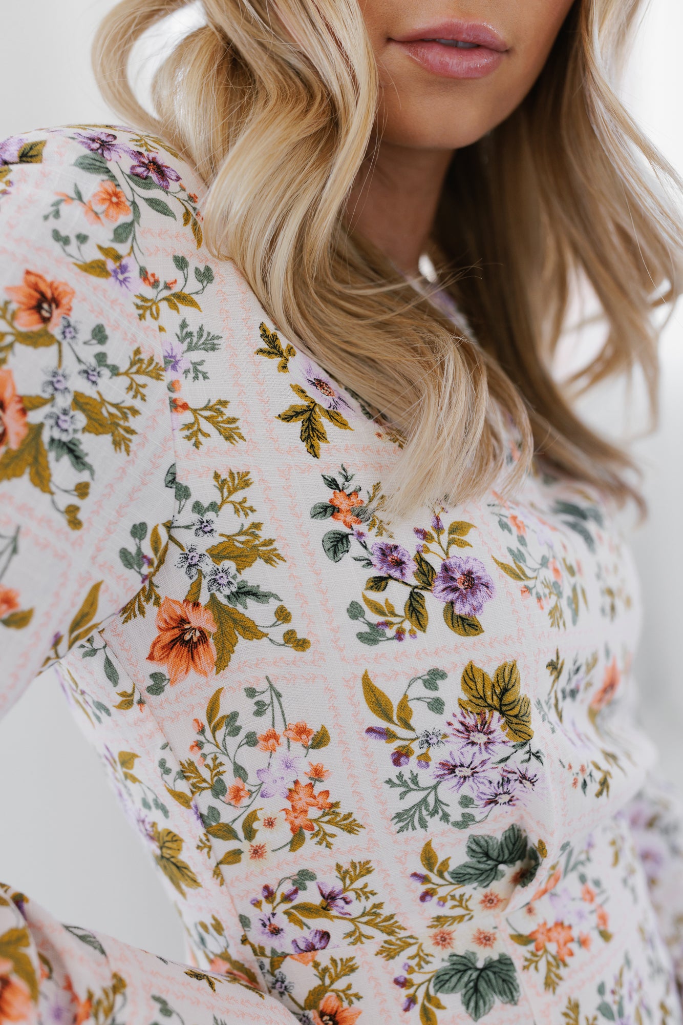 Lolto Mini Dress Floral Tile
