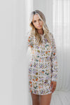 Molto Mini Dress - Floral Tile