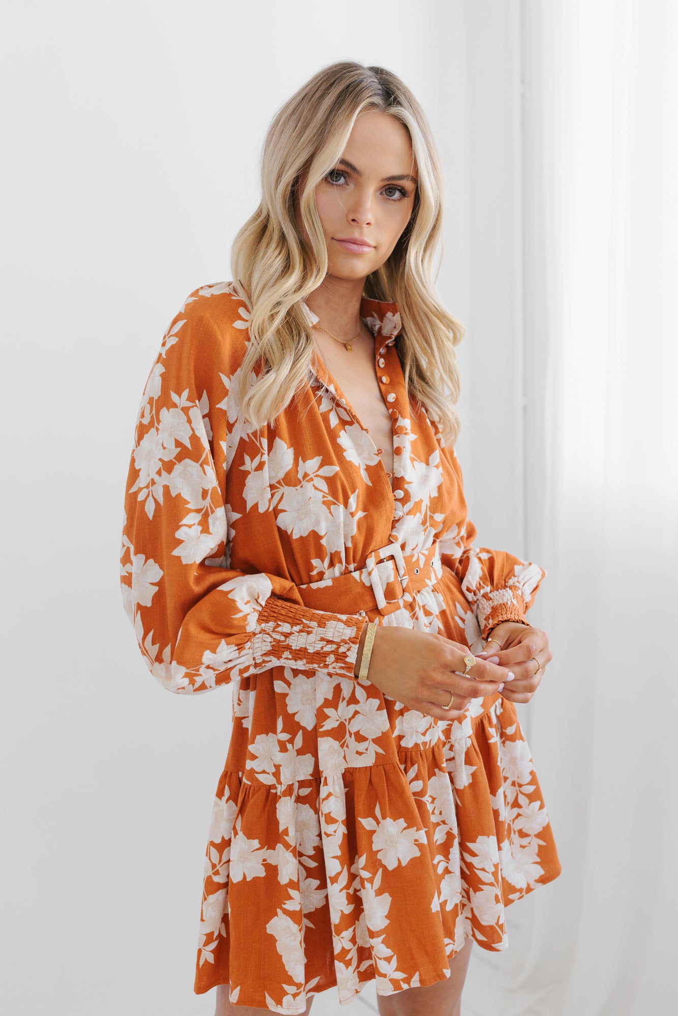 Estiva Mini Dress Auburn Floral