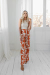 Yucca Pants - Auburn/Beige Floral