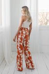 Yucca Pants - Auburn/Beige Floral