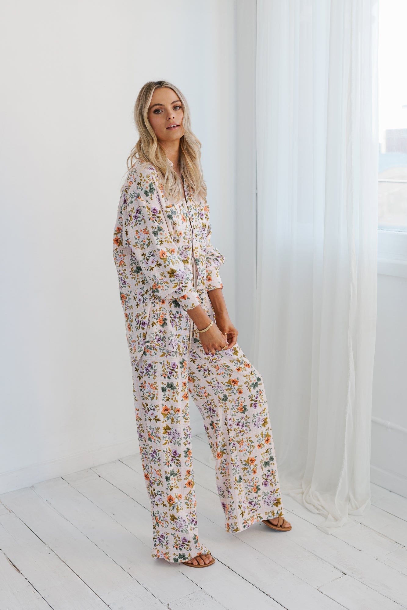 Rhea Shirt Floral Tile