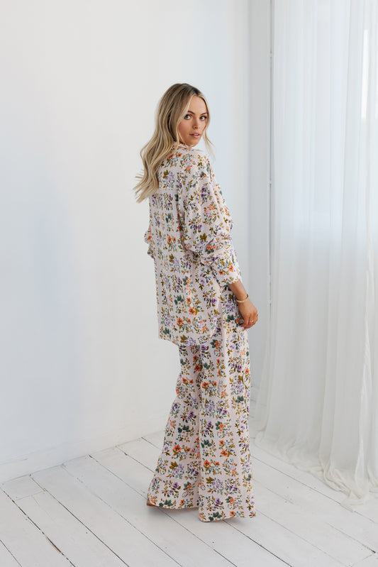Citta Pants - Floral Tile Print