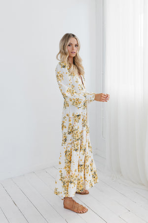 Allegria Dress - Yellow Floral