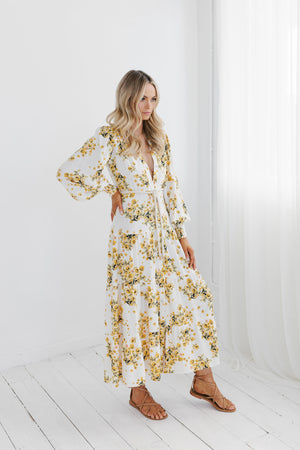 Allegria Dress - Yellow Floral