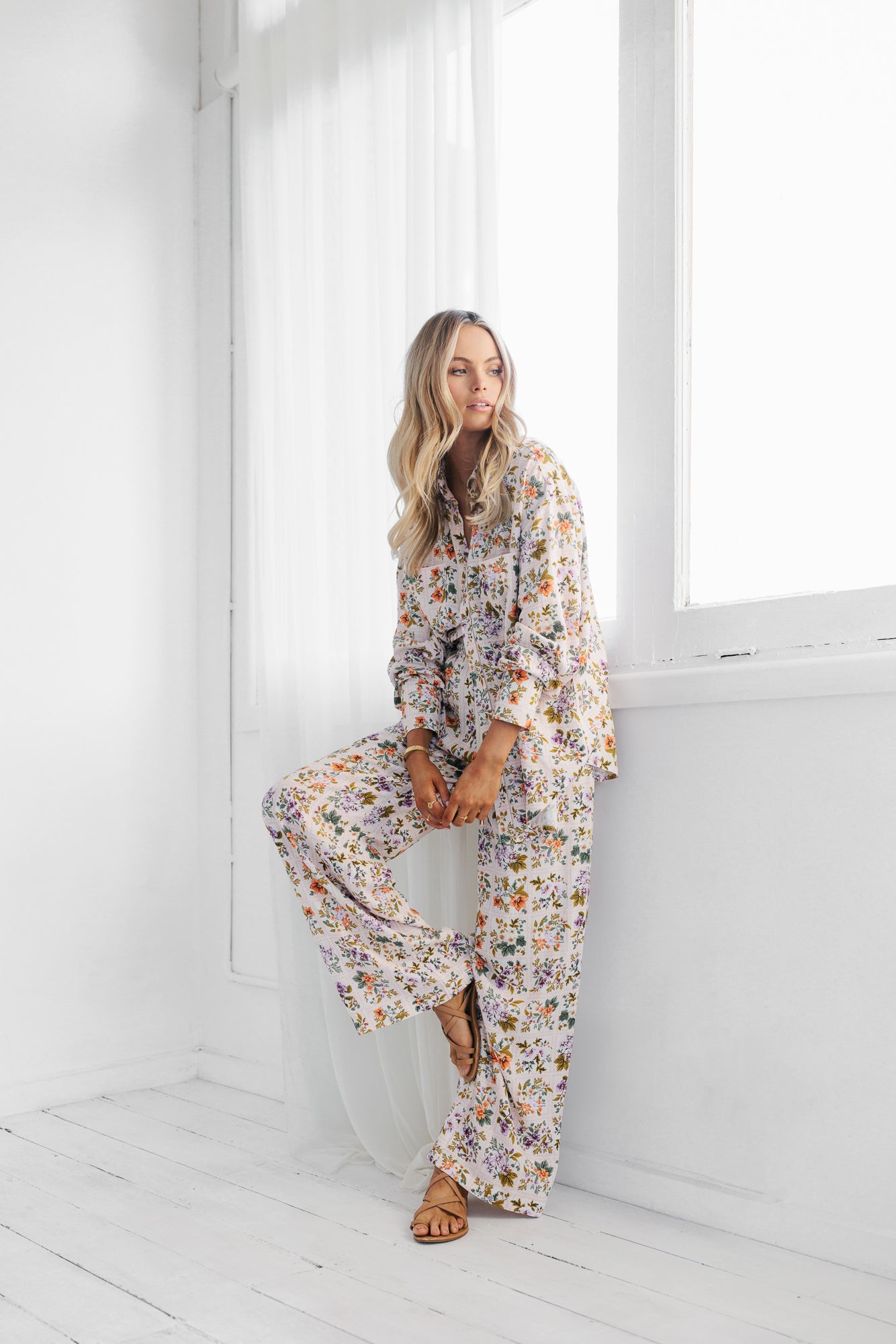 Rhea Shirt Floral Tile