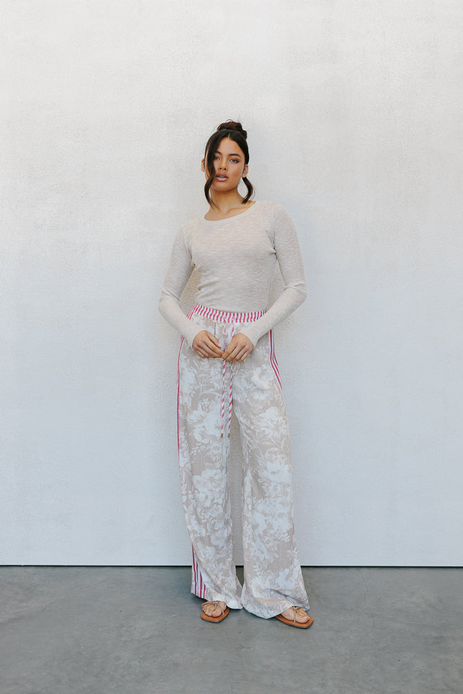 Pita Longsleeve Top - Beige Marle