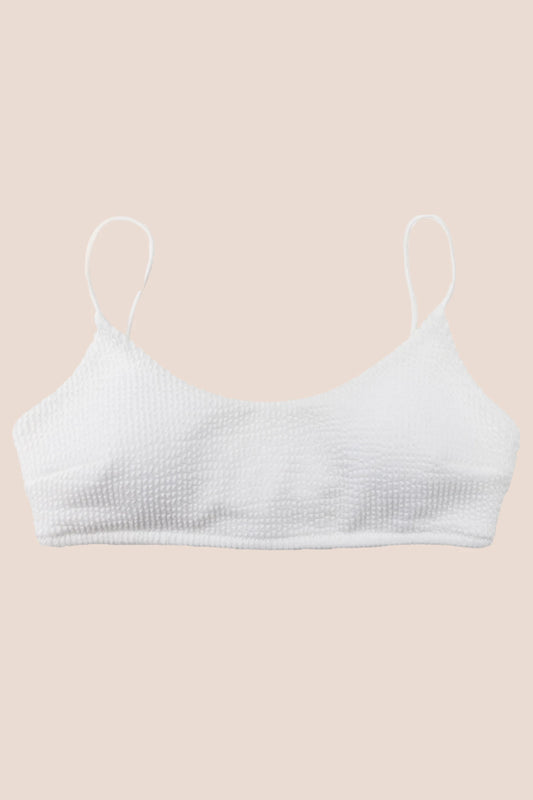 Eclipse Bralette - White Crinkle