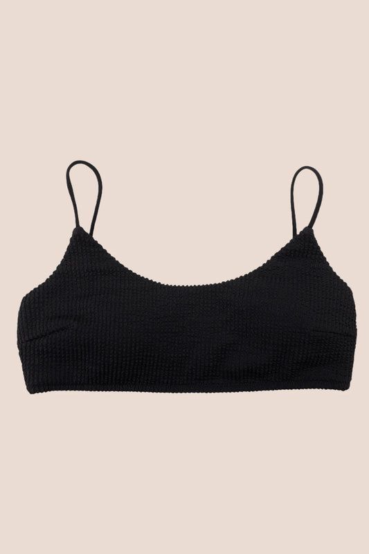 Eclipse Bralette - Black Crinkle