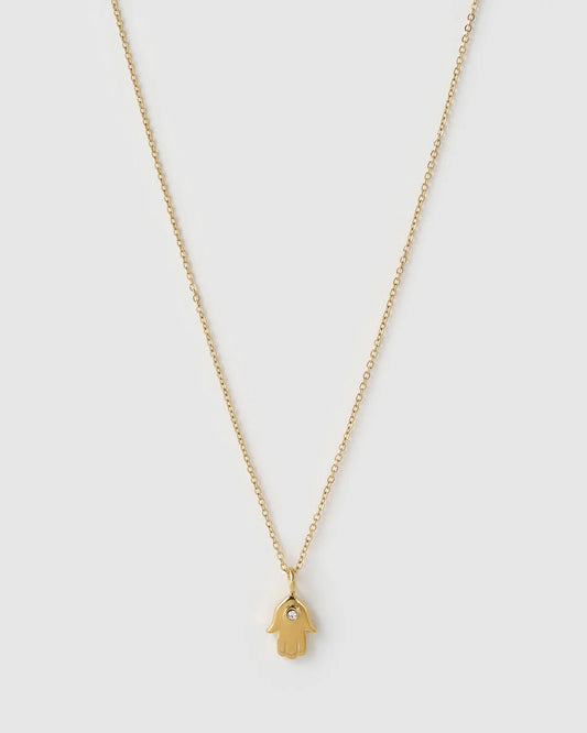 Chamsa Charm Necklace - Gold