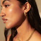 Cora Chain Hoops - Gold