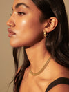 Cora Chain Hoops - Gold