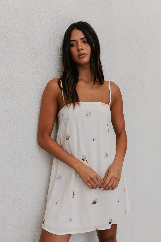 Cala Dress Seashell Print