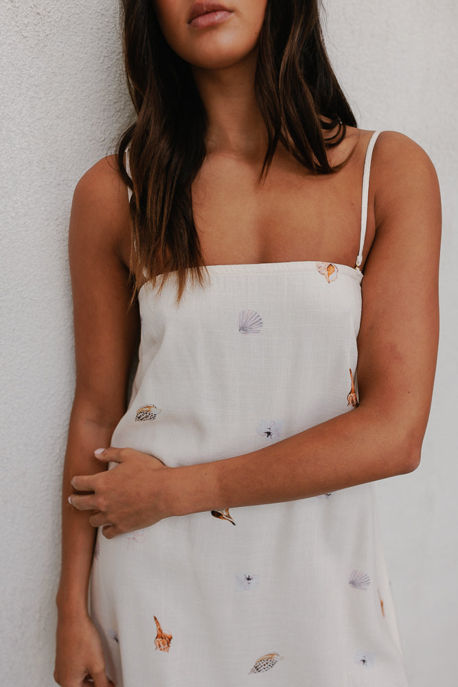 Cala Dress Seashell Print