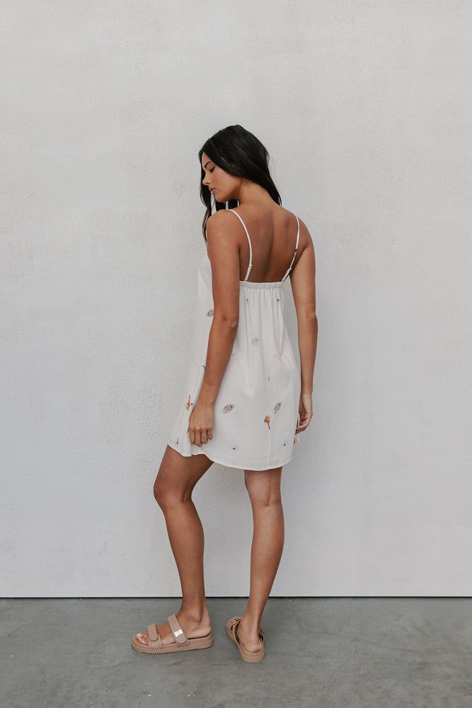 Cala Dress Seashell Print