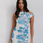 Opal Dress - Cobalt Floral Mesh
