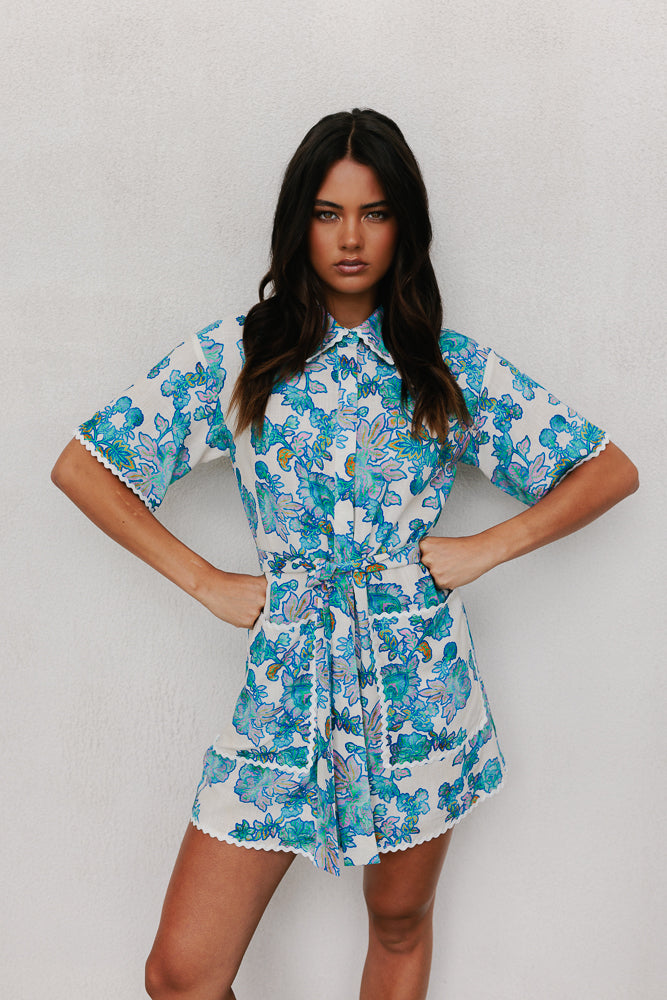 COMING SOON - Bello Dress - Cobalt Floral