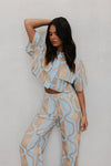 COMING SOON - Citta Pant - Blue/Tan Sun Print