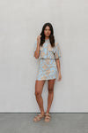 COMING SOON - La Luce Top - Blue/Tan Sun Print