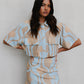 Del Sole Skirt - Blue/Tan Sun Print