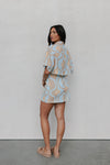 COMING SOON - Del Sole Skirt - Blue/Tan Sun Print