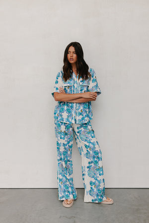 COMING SOON - Sempre Pants - Cobalt Floral