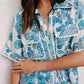 Carina Shirt - Cobalt Floral