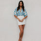 Carina Shirt - Cobalt Floral