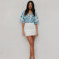 Carina Shirt - Cobalt Floral