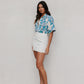 Carina Shirt - Cobalt Floral