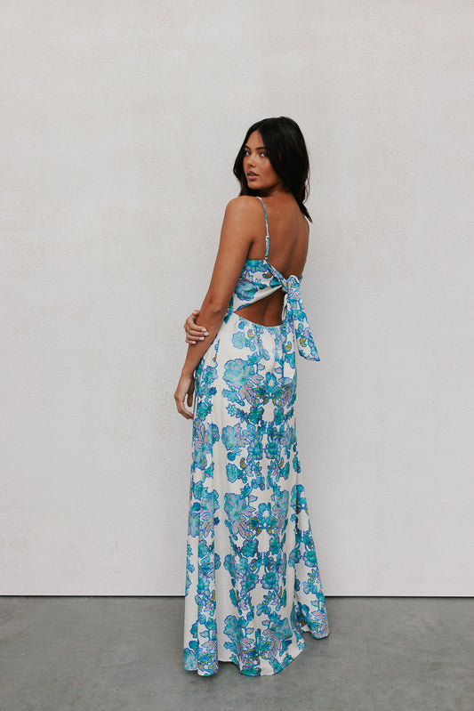 Grazie Maxi Dress - Cobalt Floral
