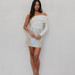 Del Sole Skirt - Blue/Tan Sun Print
