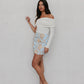 Del Sole Skirt - Blue/Tan Sun Print
