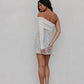 Del Sole Skirt - Blue/Tan Sun Print