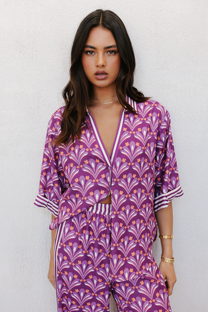 Claude Set - Bloom Plum Print