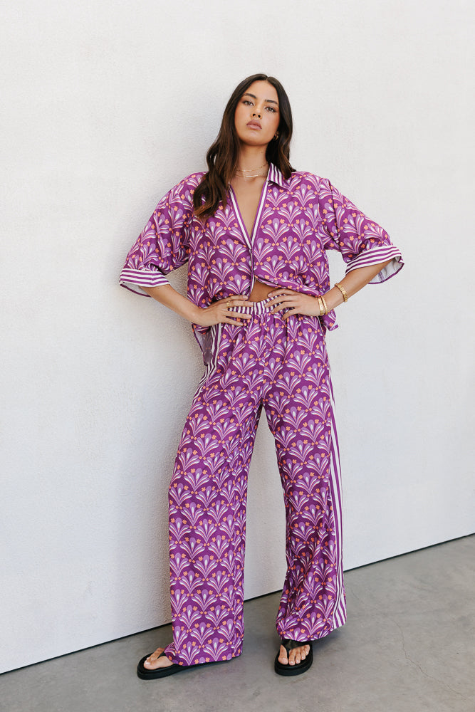 Claude Set - Bloom Plum Print