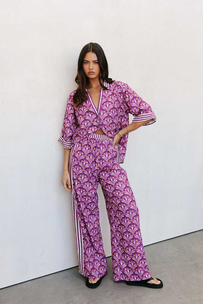 Claude Set - Bloom Plum Print